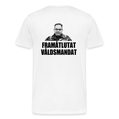 Framåtlutat våldsmandat (ekologisk premium-T-shirt herr-edition) - vit