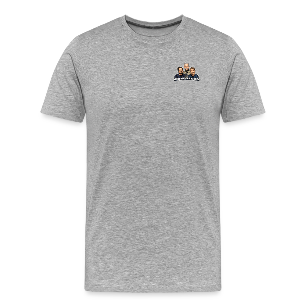 Framåtlutat våldsmandat (ekologisk premium-T-shirt herr-edition) - gråmelerad