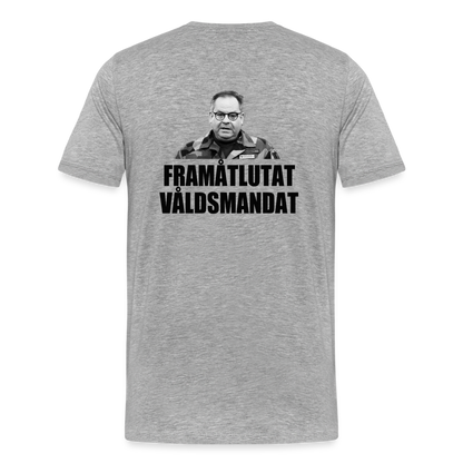 Framåtlutat våldsmandat (ekologisk premium-T-shirt herr-edition) - gråmelerad