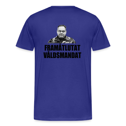 Framåtlutat våldsmandat (ekologisk premium-T-shirt herr-edition) - kungsblå