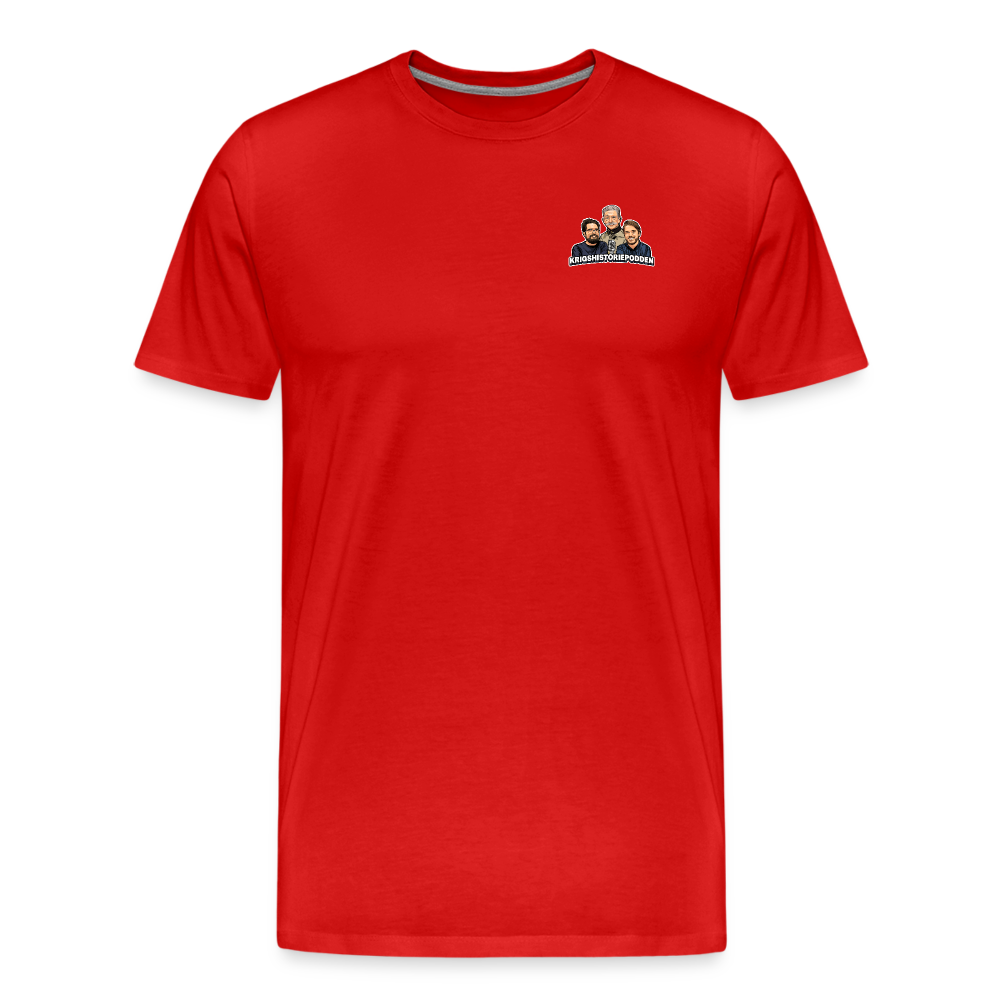 Framåtlutat våldsmandat (ekologisk premium-T-shirt herr-edition) - röd