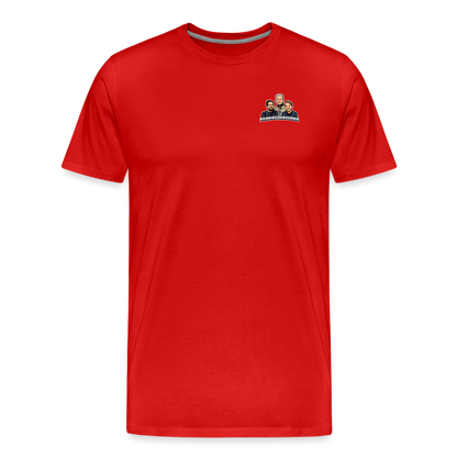 Framåtlutat våldsmandat (ekologisk premium-T-shirt herr-edition) - röd