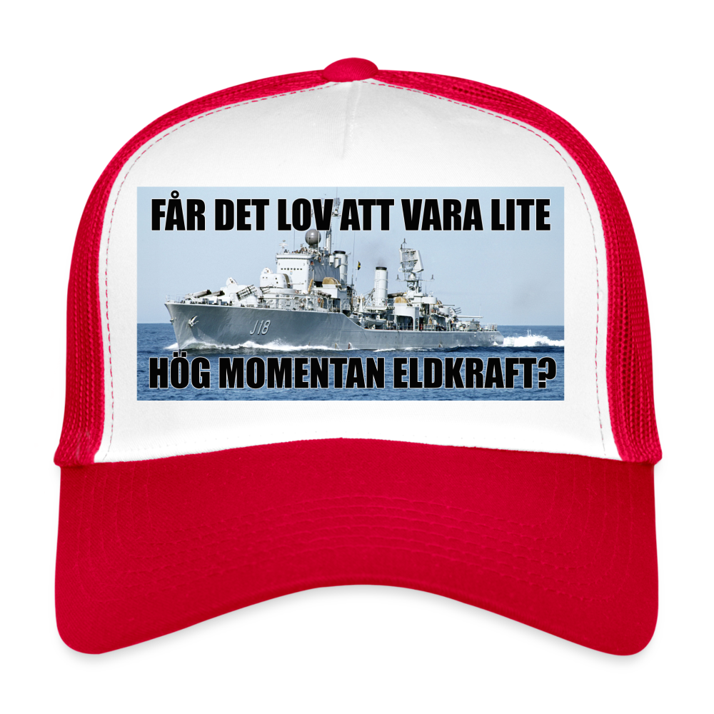 Får det lov att vara lite hög momentan eldkraft? – Halland (truckerkeps-edition) - vit/röd