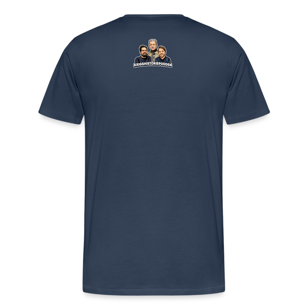 Kapitulera? Ney! (ekologisk premium-T-shirt herr-edition) - marinblå