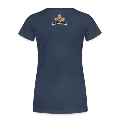 Kapitulera? Ney! (ekologisk premium-T-shirt dam-edition) - marinblå