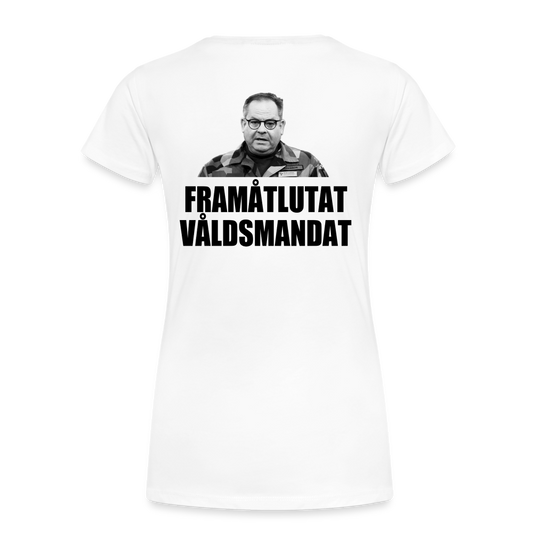 Framåtlutat våldsmandat (ekologisk premium-T-shirt dam-edition) - vit