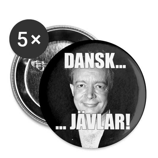 Danskjävlar! (knappnåls-edition! 32 mm) - vit