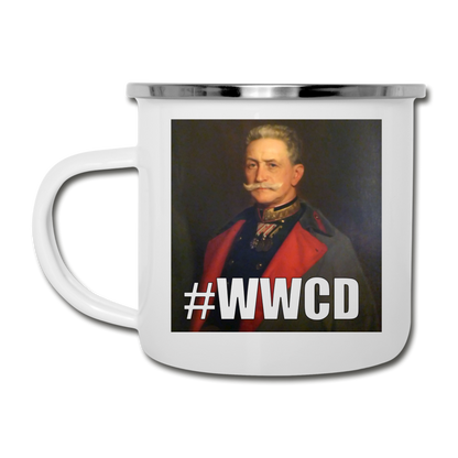 Conrads egna mugg! #WWCD (emaljmugg-edition) - vit