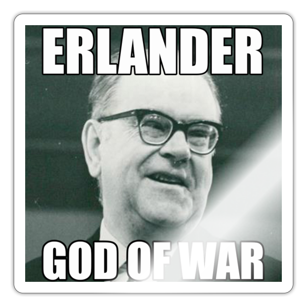 Erlander – God of War (Sticker) - glänsande vit