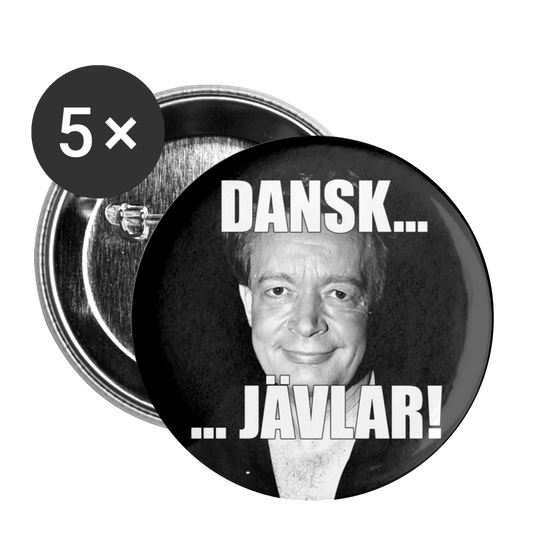 Danskjävlar! (knappnåls-edition! 32 mm) - vit