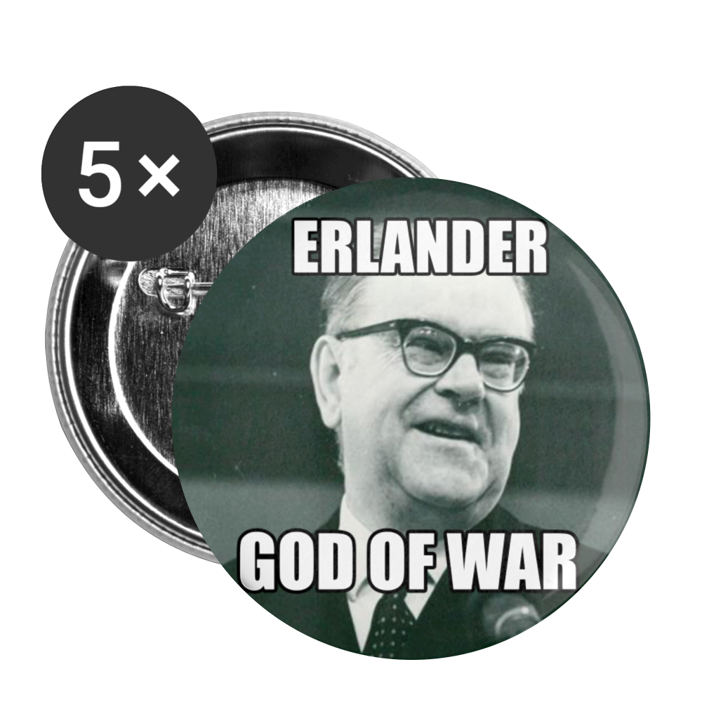 Erlander –God of War (knappnåls-edition! 32 mm) - vit