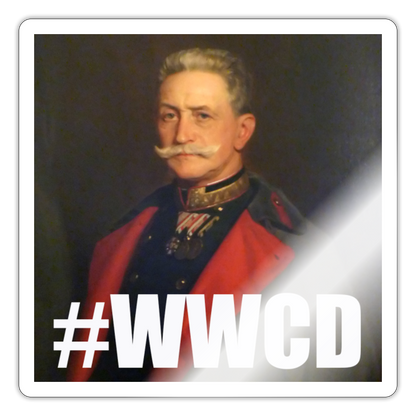 What Would Conrad Do? (sticker) - glänsande vit