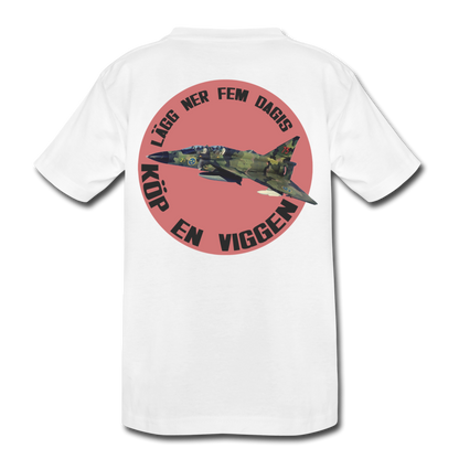 Lägg ner fem dagis köp en Viggen (småbarns t-shirt edition!) - vit