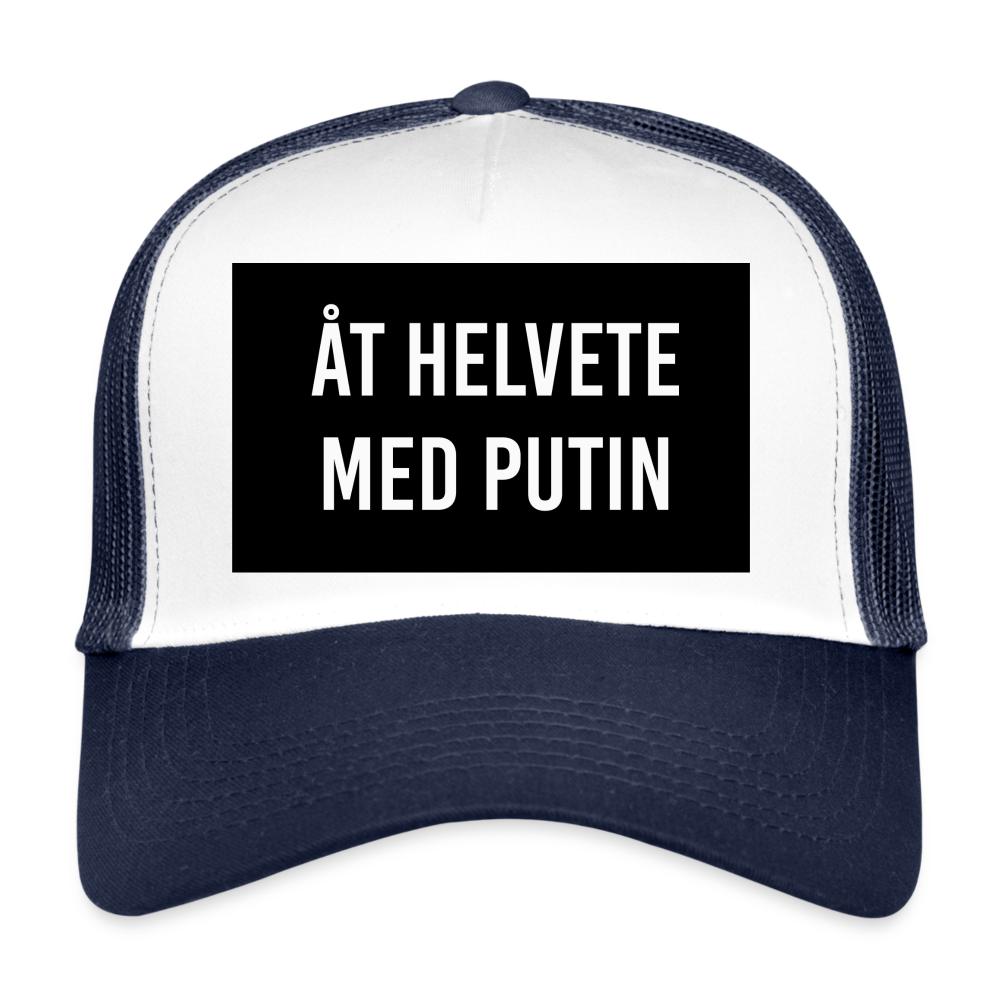 Åt helvete med Putin (truckerkeps-edition) - white/navy