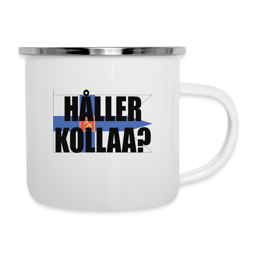 Håller Kollaa? (emaljmuggs-edition!) - white