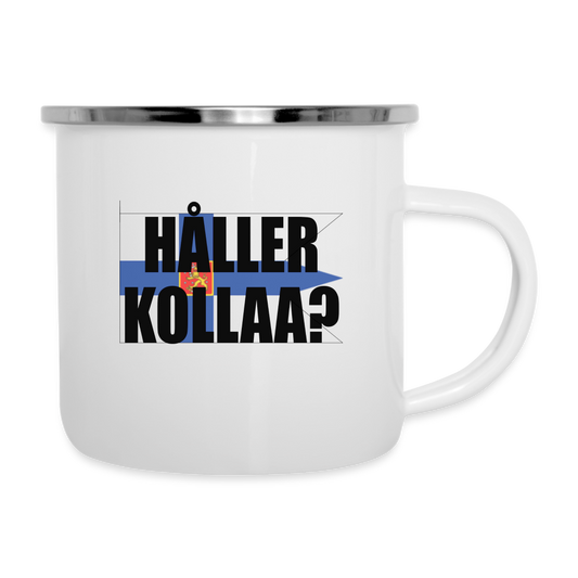 Håller Kollaa? (emaljmuggs-edition!) - white